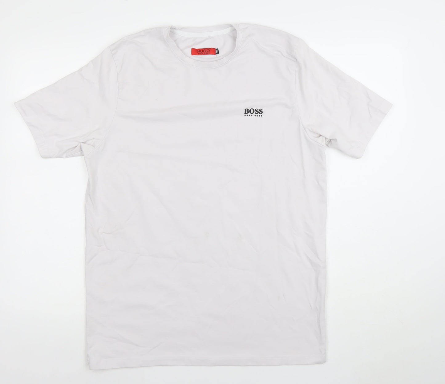 Hugo Boss Men's White 2XL Cotton Crew Neck Short Sleeve T-Shirt