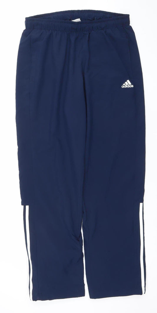 Adidas Men's Blue Track Pants L Climalite Sports Essentials