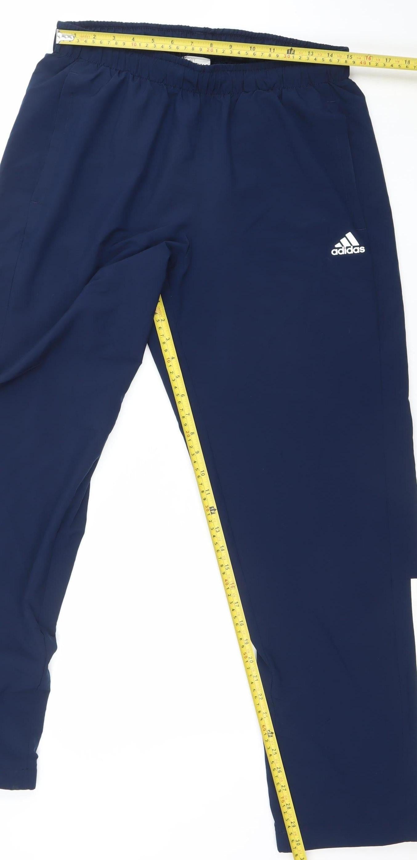 Adidas Men's Blue Track Pants L Climalite Sports Essentials