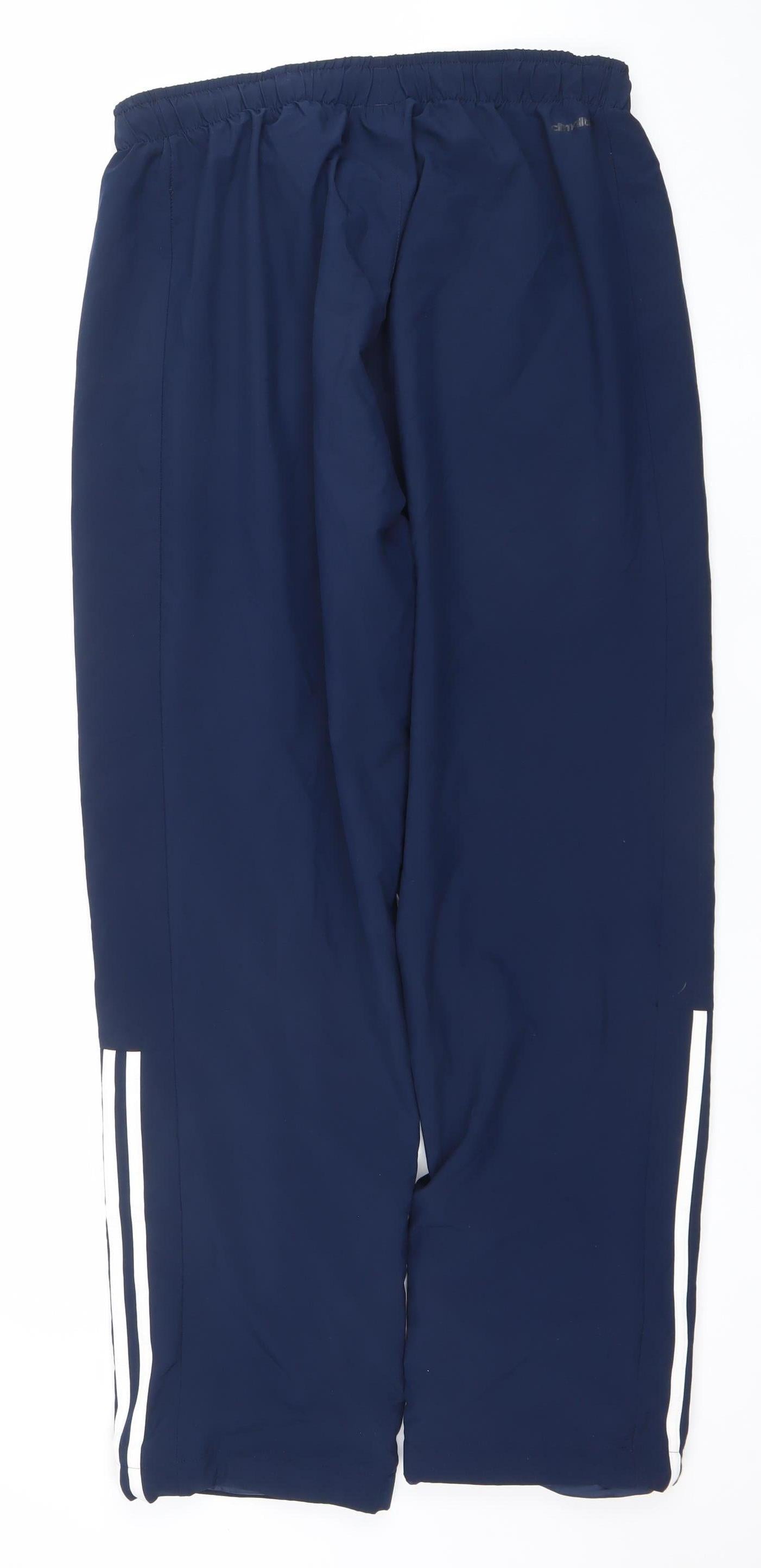 Adidas Men's Blue Track Pants L Climalite Sports Essentials