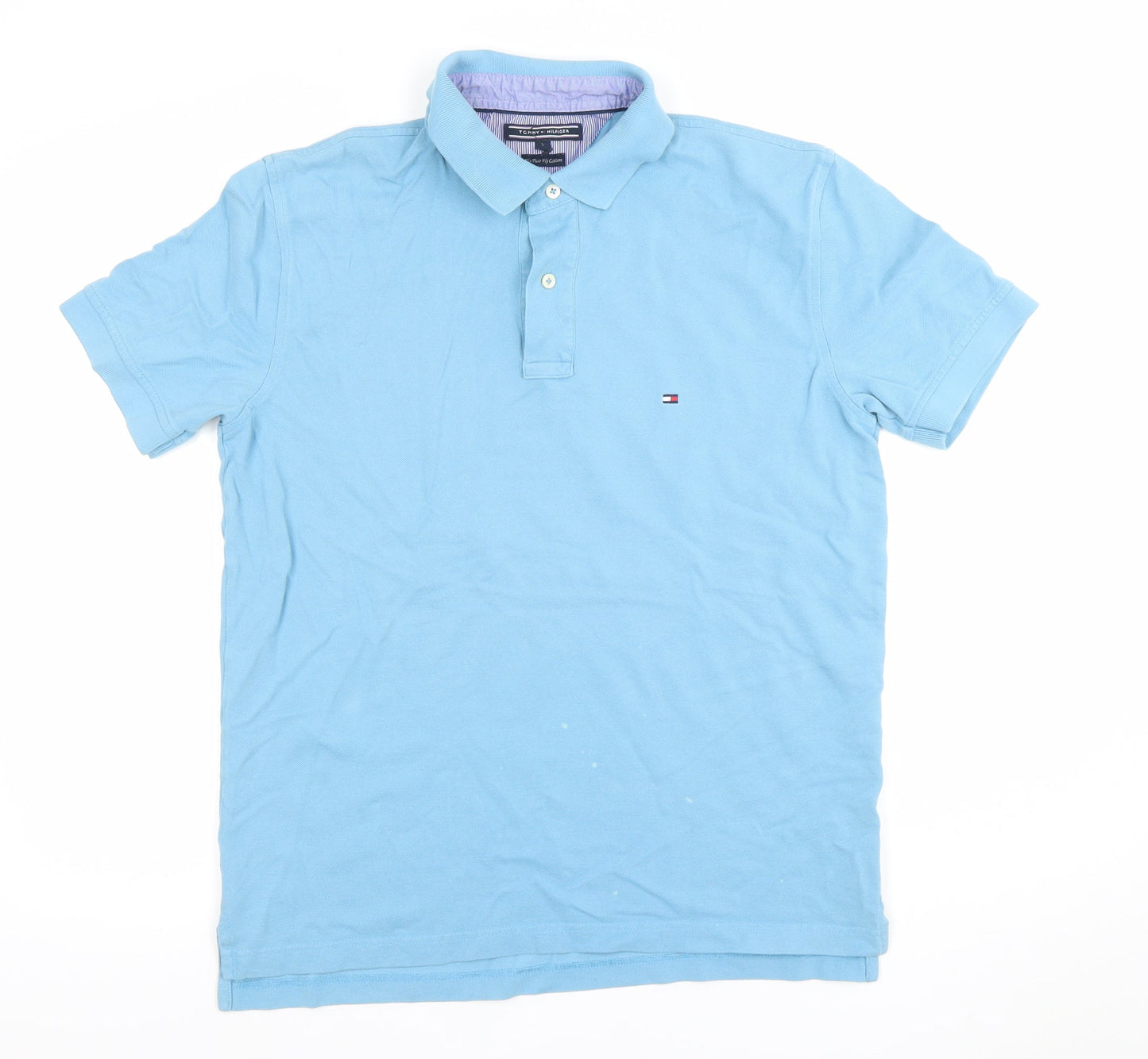 Tommy Hilfiger Men's Blue Classic Polo Shirt Size L Cotton