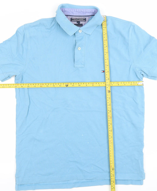 Tommy Hilfiger Men's Blue Classic Polo Shirt Size L Cotton