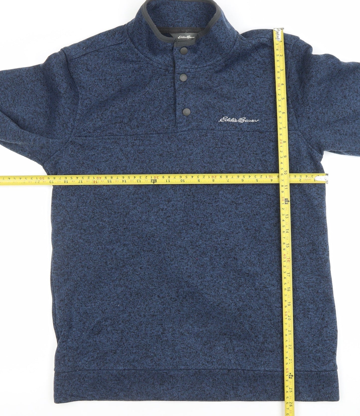 Eddie Bauer Men's Blue Fleece Henley Sweatshirt Size M