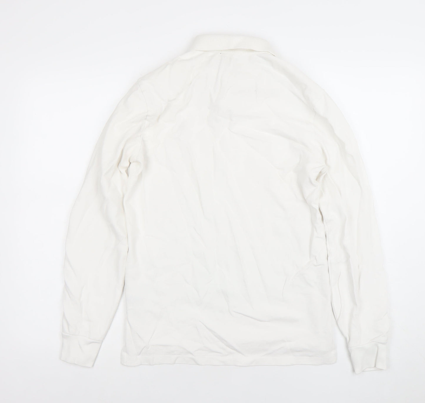 Ralph Lauren Men's White Long Sleeve Polo Shirt Slim Fit Size S