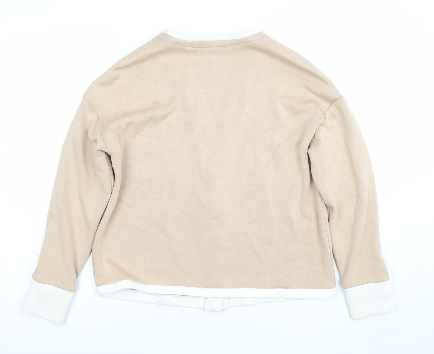 Paul Costelloe Living Women's Beige V-Neck Cardigan S