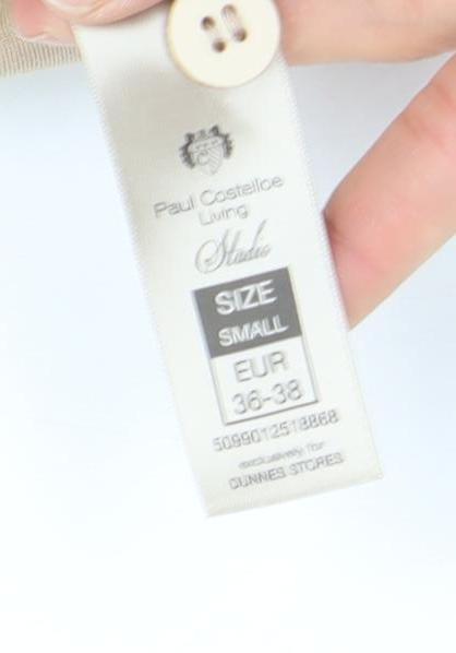 Paul Costelloe Living Women's Beige V-Neck Cardigan S
