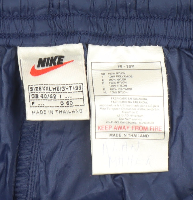 Nike Men's Blue 2XL Track Pants Lightweight Nylon Activewear Trousers