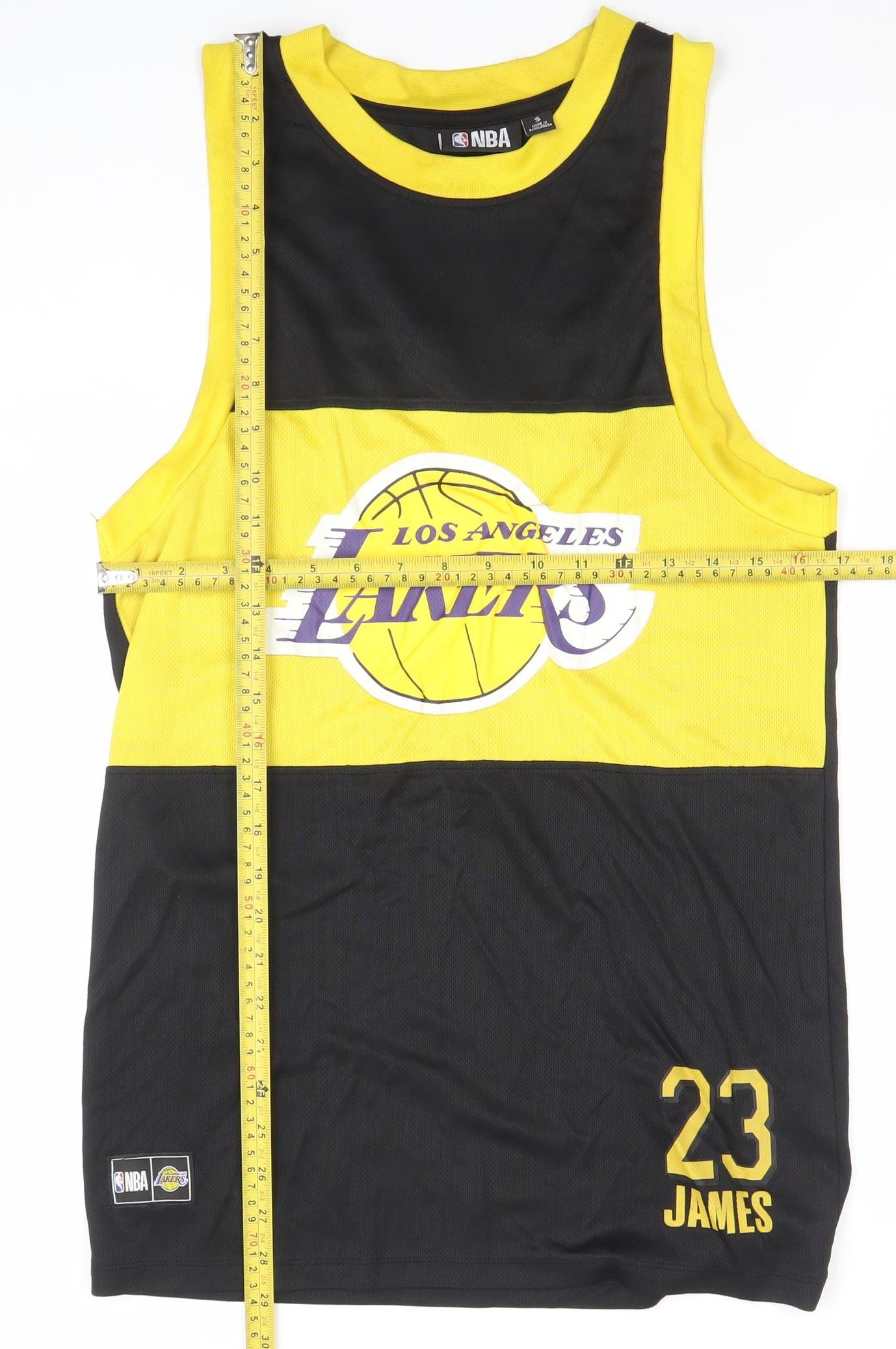 NBA Men’s Black & Yellow Los Angeles Lakers Tank Top Size S Jersey