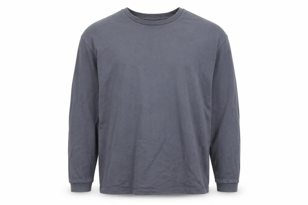 Front view of ASOS Men Blue M Crew Neck Long Sleeve Pullover Sweatshirt