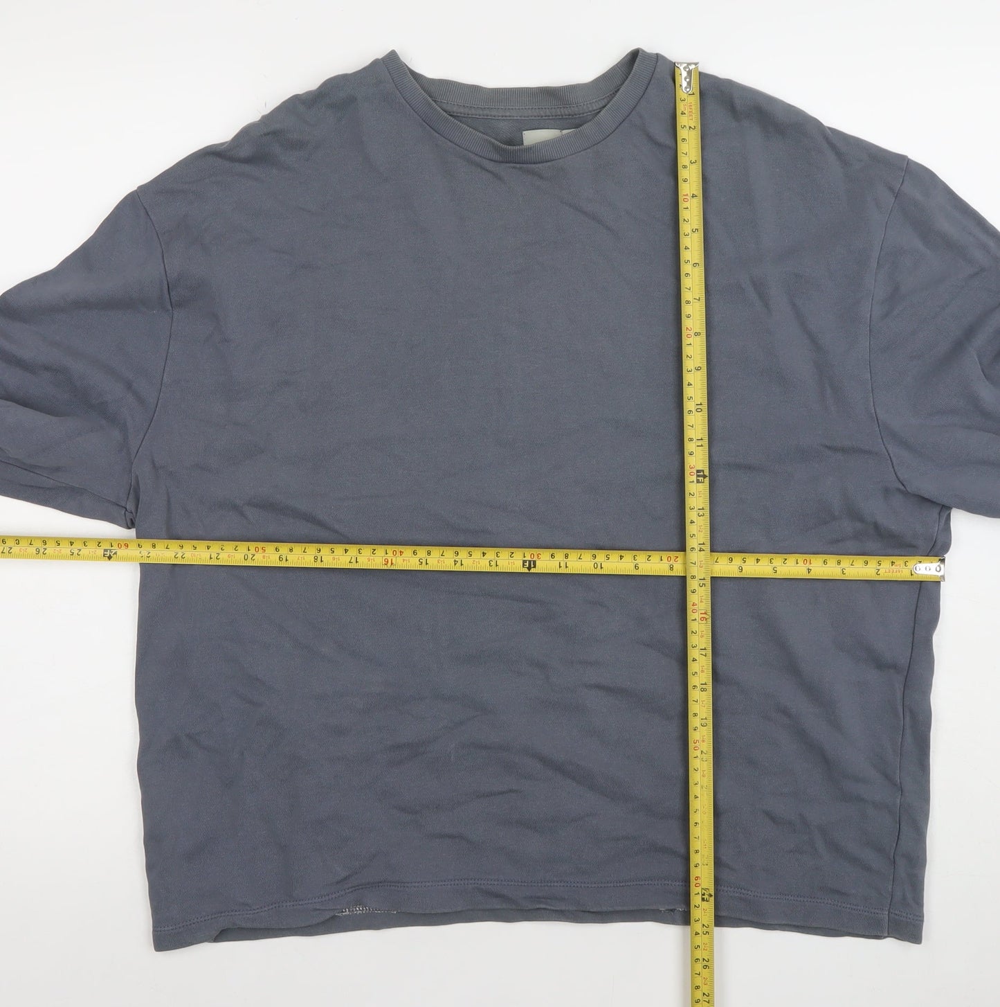ASOS Men Blue M Crew Neck Long Sleeve Pullover Sweatshirt