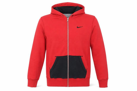 Mens UK M Regular Nike Red Full Zip Hoodie