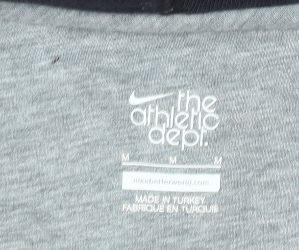 Nike Men's Red Full Zip Hoodie M Sportswear Cotton Blend