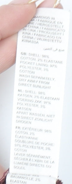 Fat Face Women Brown Size 14 Velvet Skinny Trousers