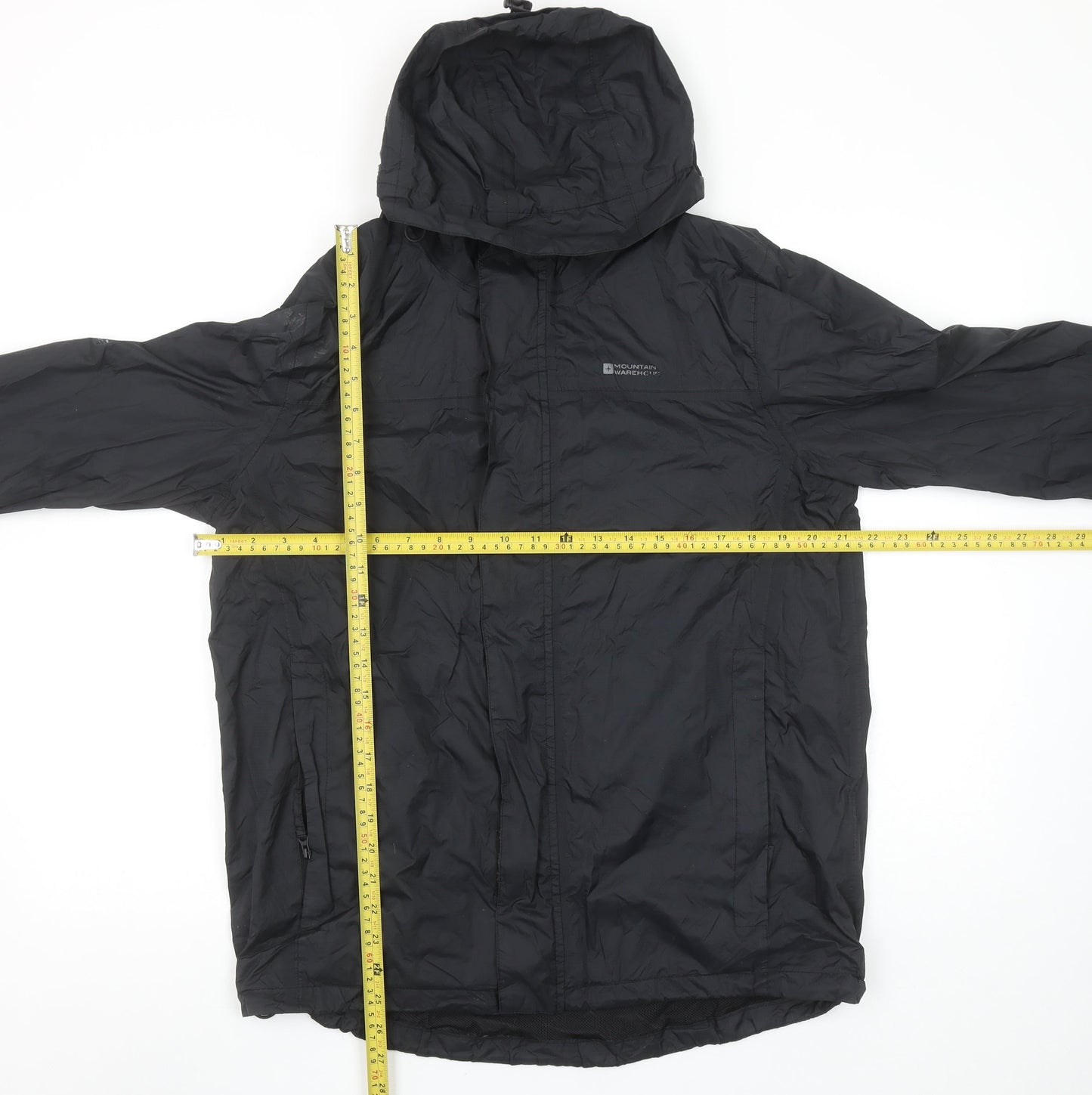 Mountain Warehouse Men's Black Torrent Waterproof Hooded Rain Jacket S