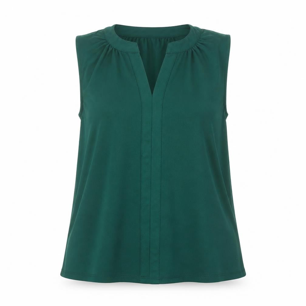 H&M Women’s Green Sleeveless V-Neck Blouse Size S