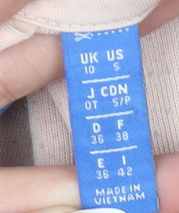 Adidas Women Pink Black Full Zip Sweatshirt Size 10 Logo Design