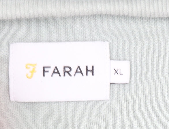 Farah Men's Green XL Crew Neck Cotton Sweatshirt