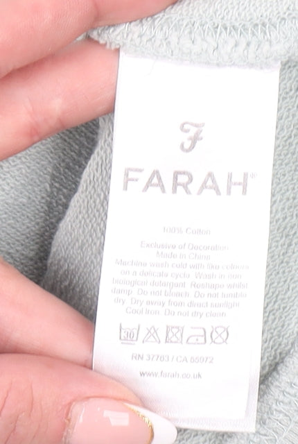 Farah Men's Green XL Crew Neck Cotton Sweatshirt