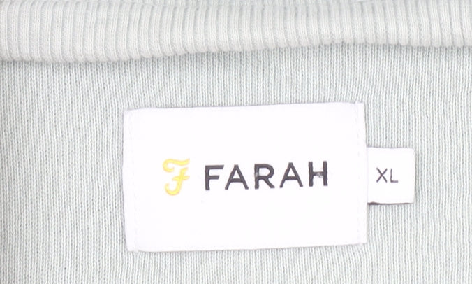 Farah Men's Green XL Crew Neck Cotton Sweatshirt