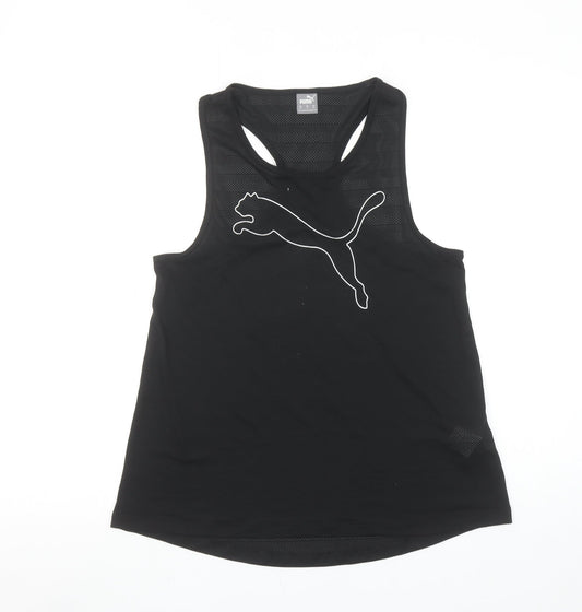 Puma Womens Black XS Racerback Sports Tank Top