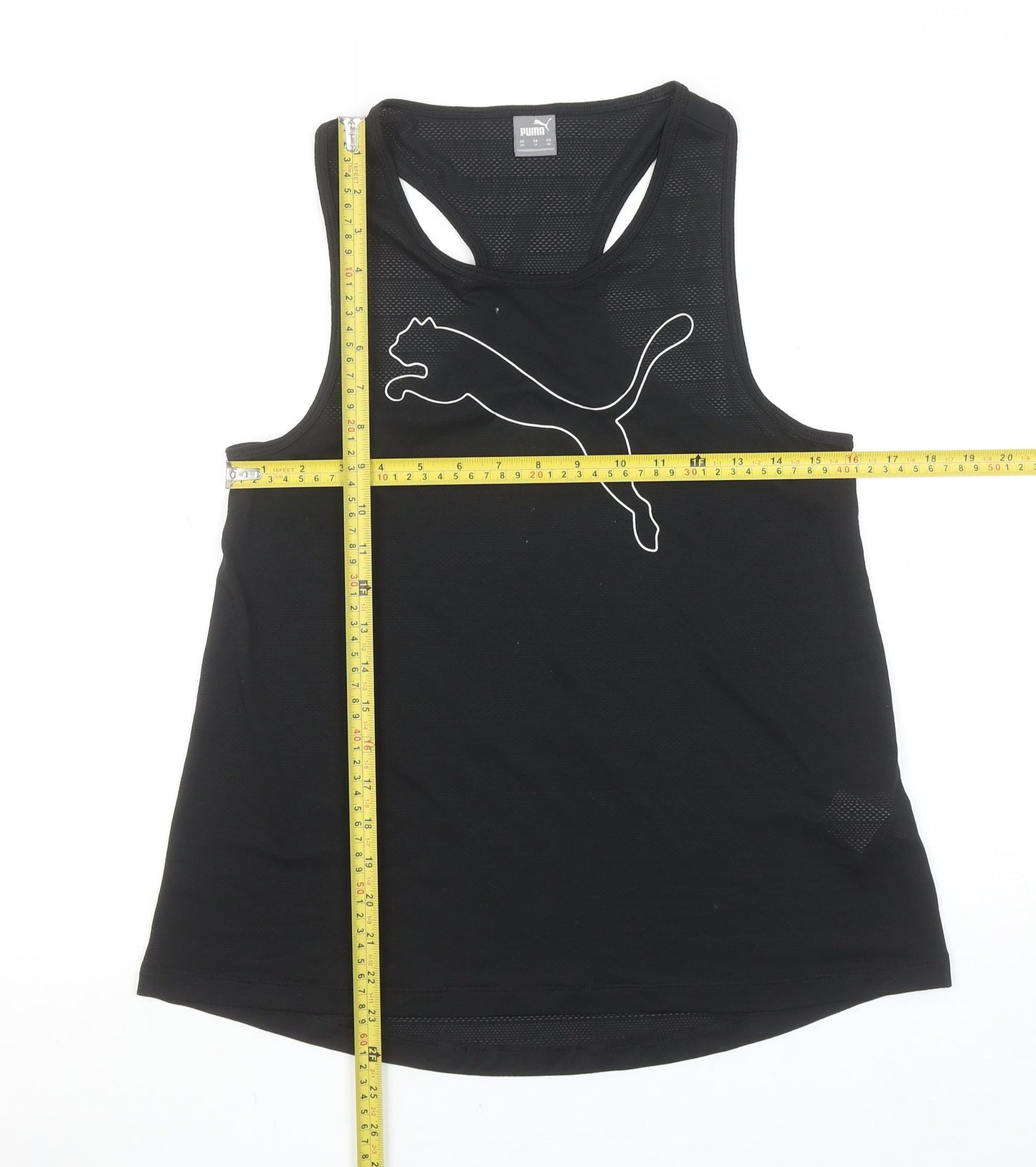 Puma Womens Black XS Racerback Sports Tank Top