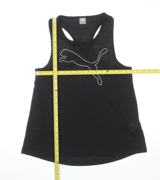 Puma Womens Black XS Racerback Sports Tank Top