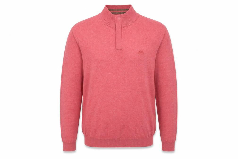 Paul Costelloe Women’s Red Henley High Neck Jumper 2XL