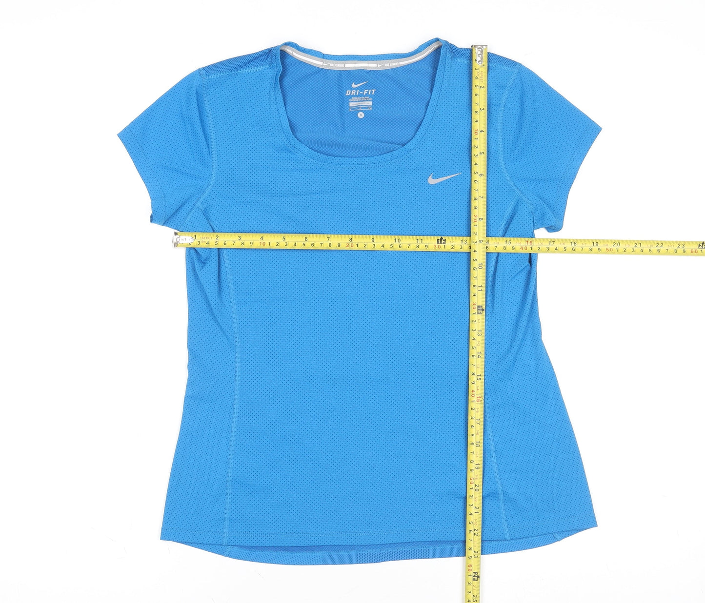 Nike Boys Blue Dri-Fit Running T-Shirt S Moisture Wicking Athletic Top