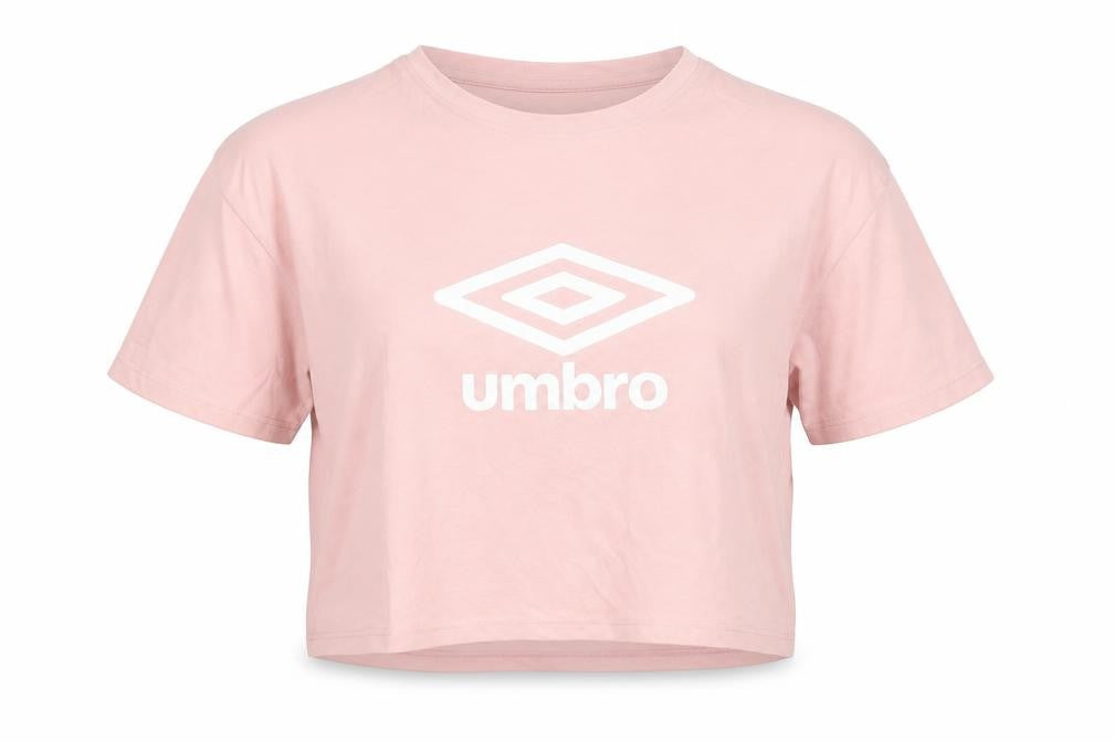 Womens UK Size M Umbro Pink 100% Cotton T-Shirt