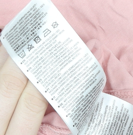 Umbro Women Pink Cropped T-Shirt Medium Cotton Sportswear