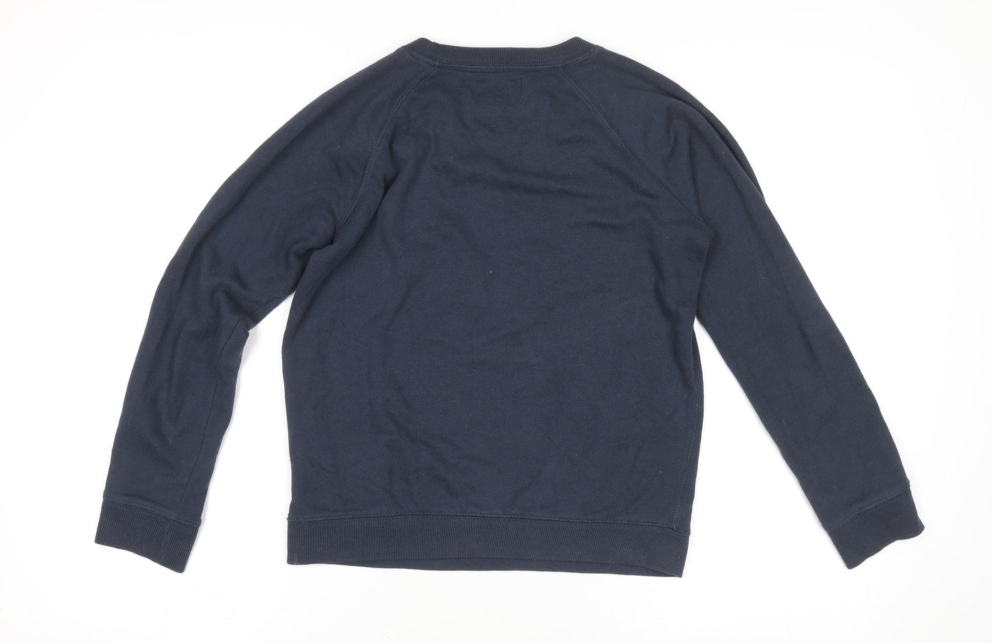 Jack Wills Women's Blue Crew Neck Cotton Pullover Jumper UK 8