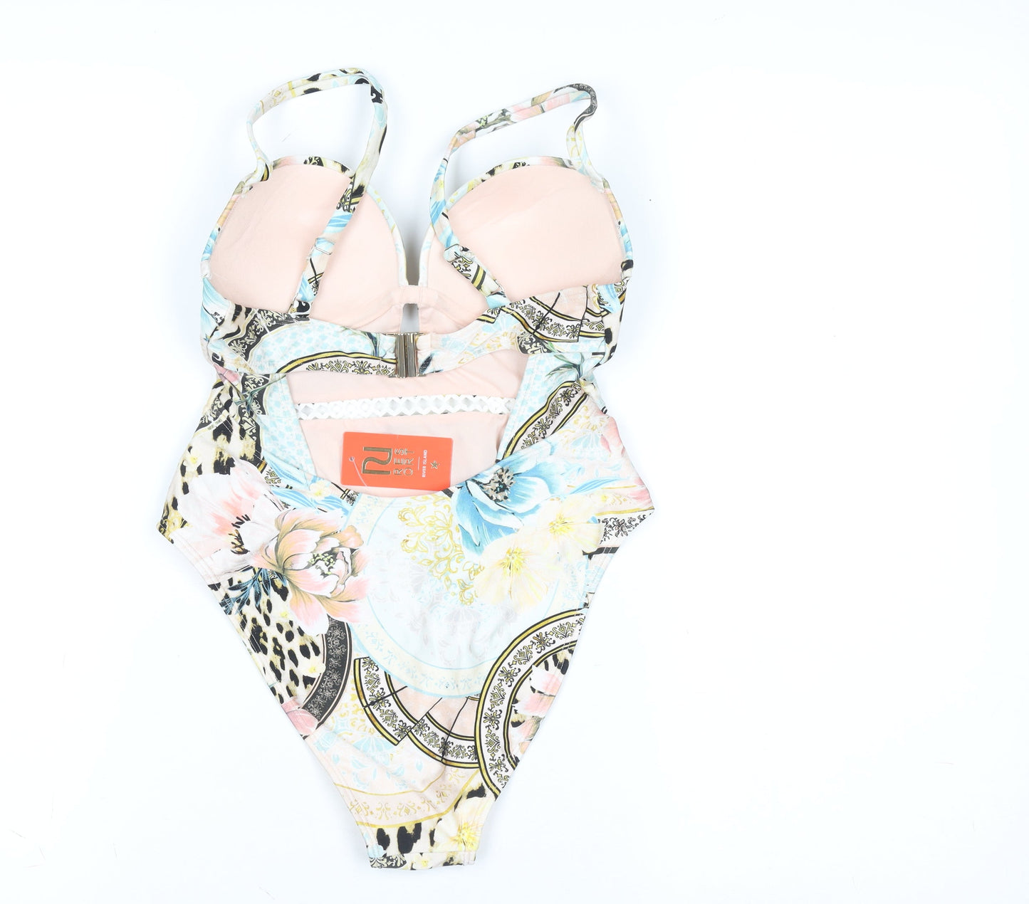 River Island Women’s Multicoloured Floral One Piece Swimsuit Size 14