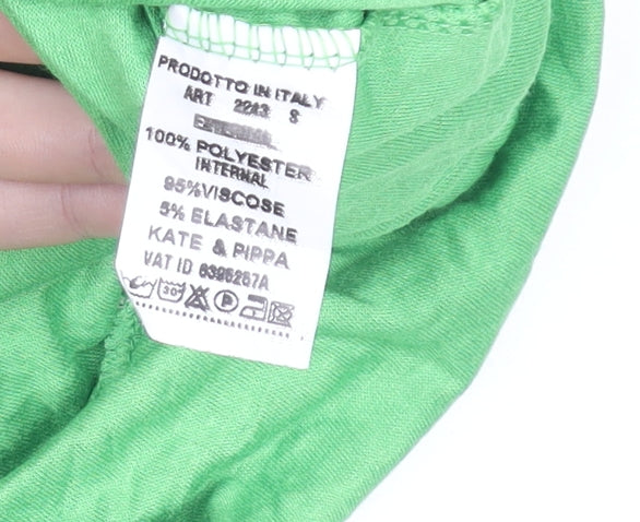 Kate & Pippa Women's Green Floral Tunic Blouse Size S