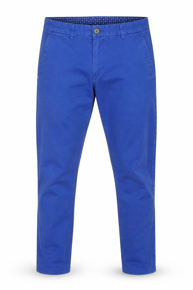 Maine New England Men's Blue Regular Chino Trousers Size 14