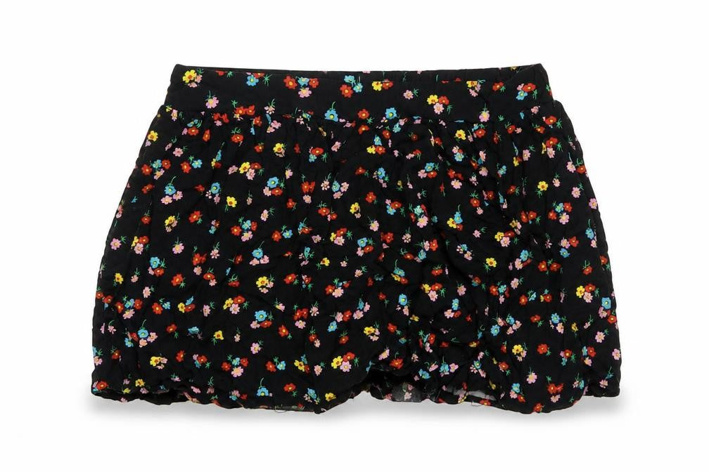 Dunnes Women’s Black Floral Bubble Hem Short Skirt Size L