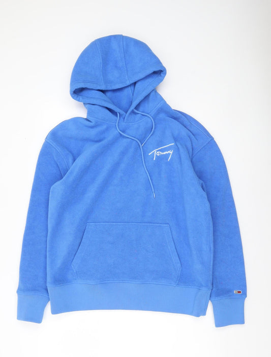 Tommy Jeans Men's Blue Fleece Pullover Hoodie Size M