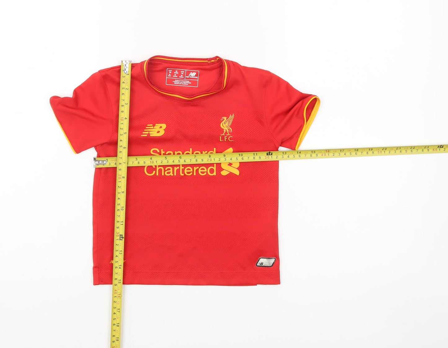 New Balance Boys Red Liverpool FC Short Sleeve Football T-Shirt 2-3 Years