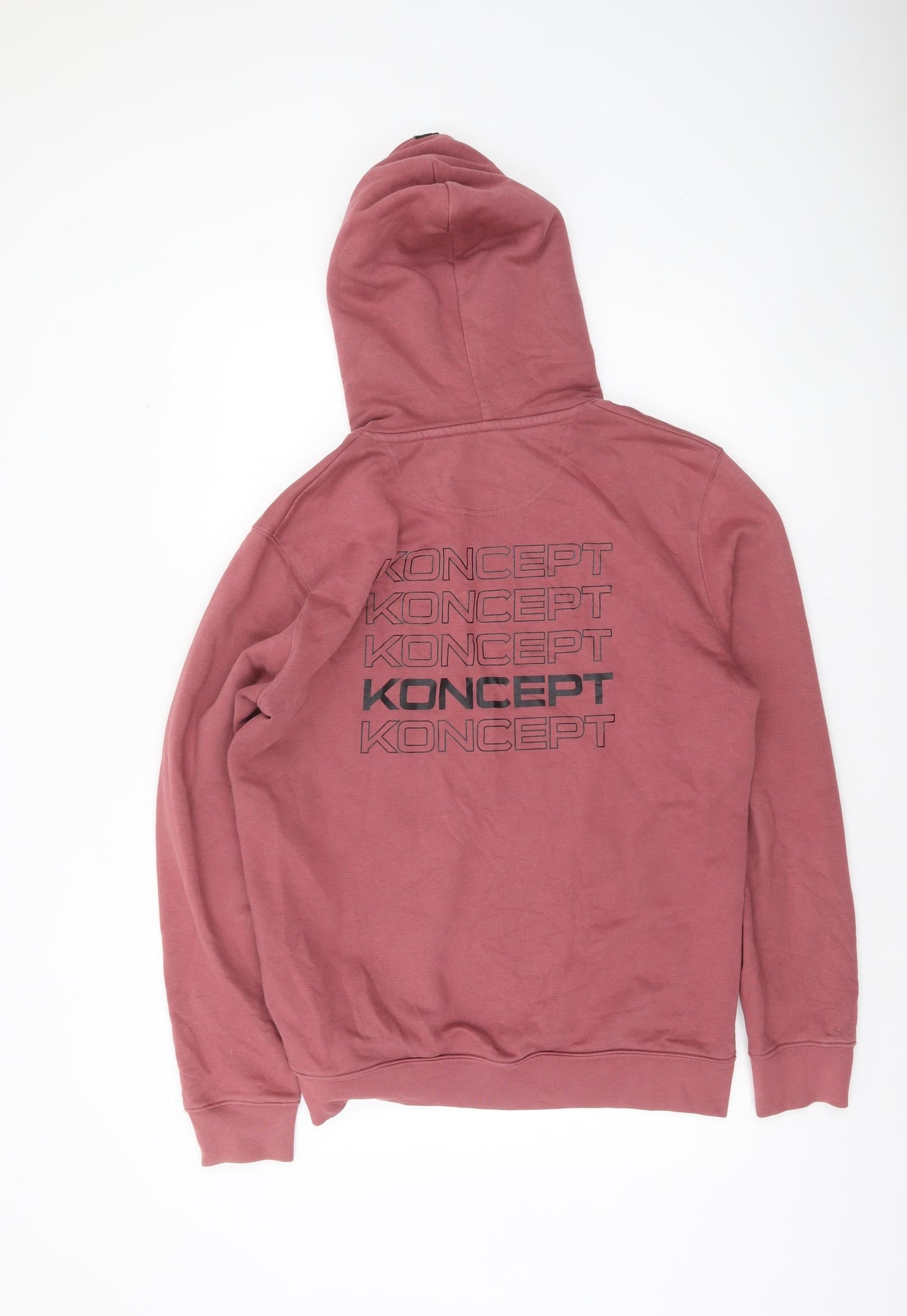 Koncept Men's Pink Pullover Hoodie Medium Cotton Blend Graphic