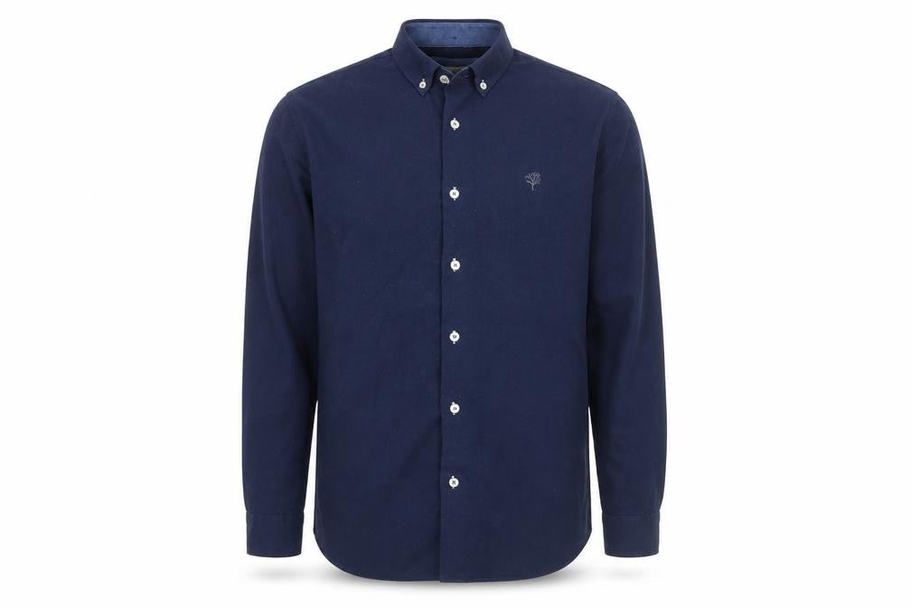Ted Smith Men's Blue Slim Fit Long Sleeve Button-Up Shirt L