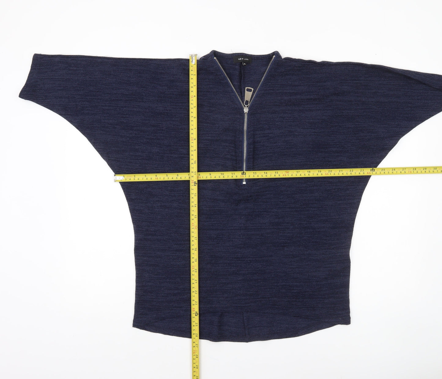 New Look Women’s Blue 1/2 Zip Relaxed Knit Jumper Size M