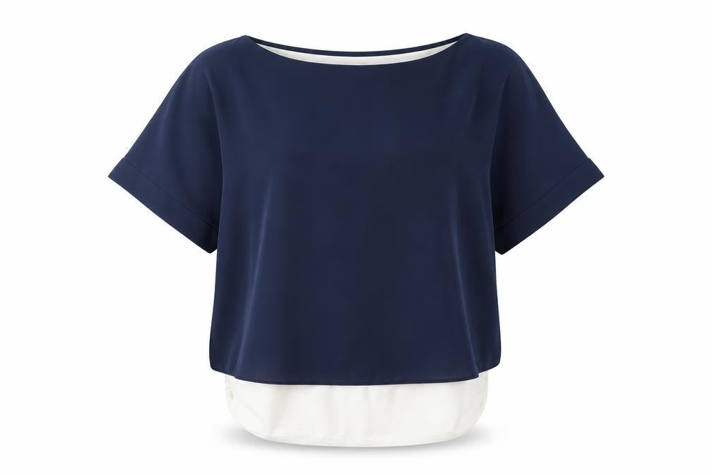 Dunnes Women Blue Short Sleeve Basic Blouse Size 10