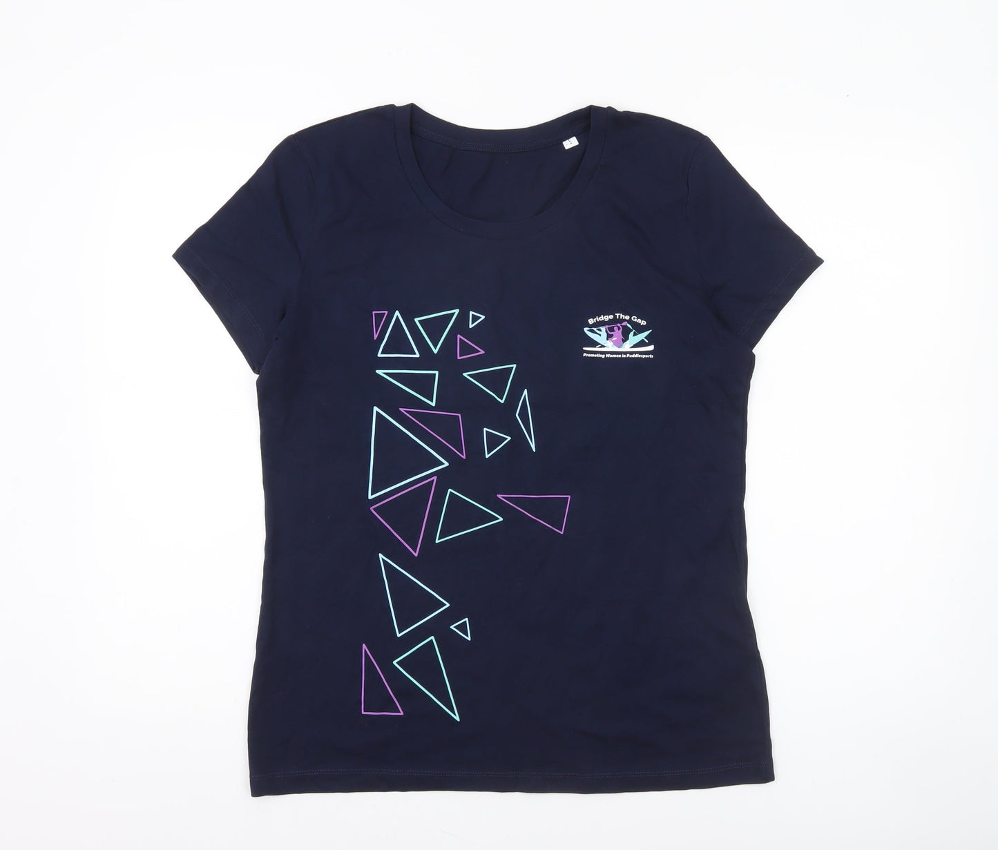 Stanley/Stella Women's Blue Geometric Sports T-Shirt Size 14