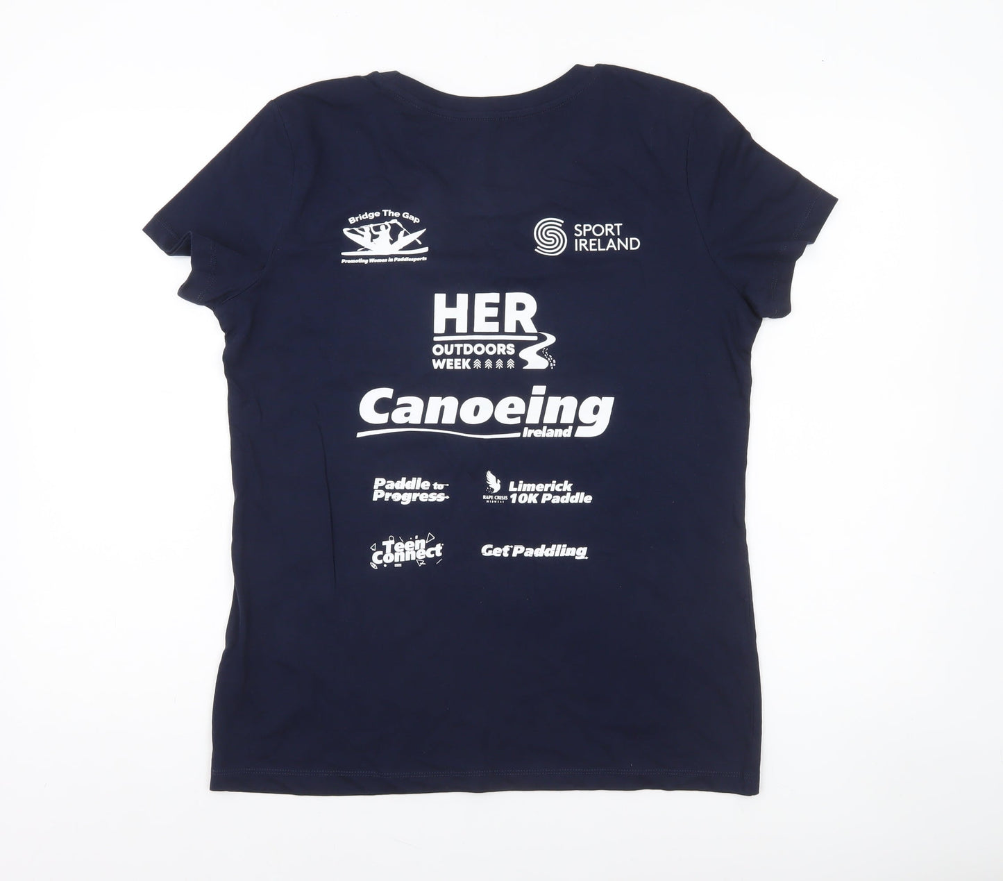 Stanley/Stella Women's Blue Geometric Sports T-Shirt Size 14