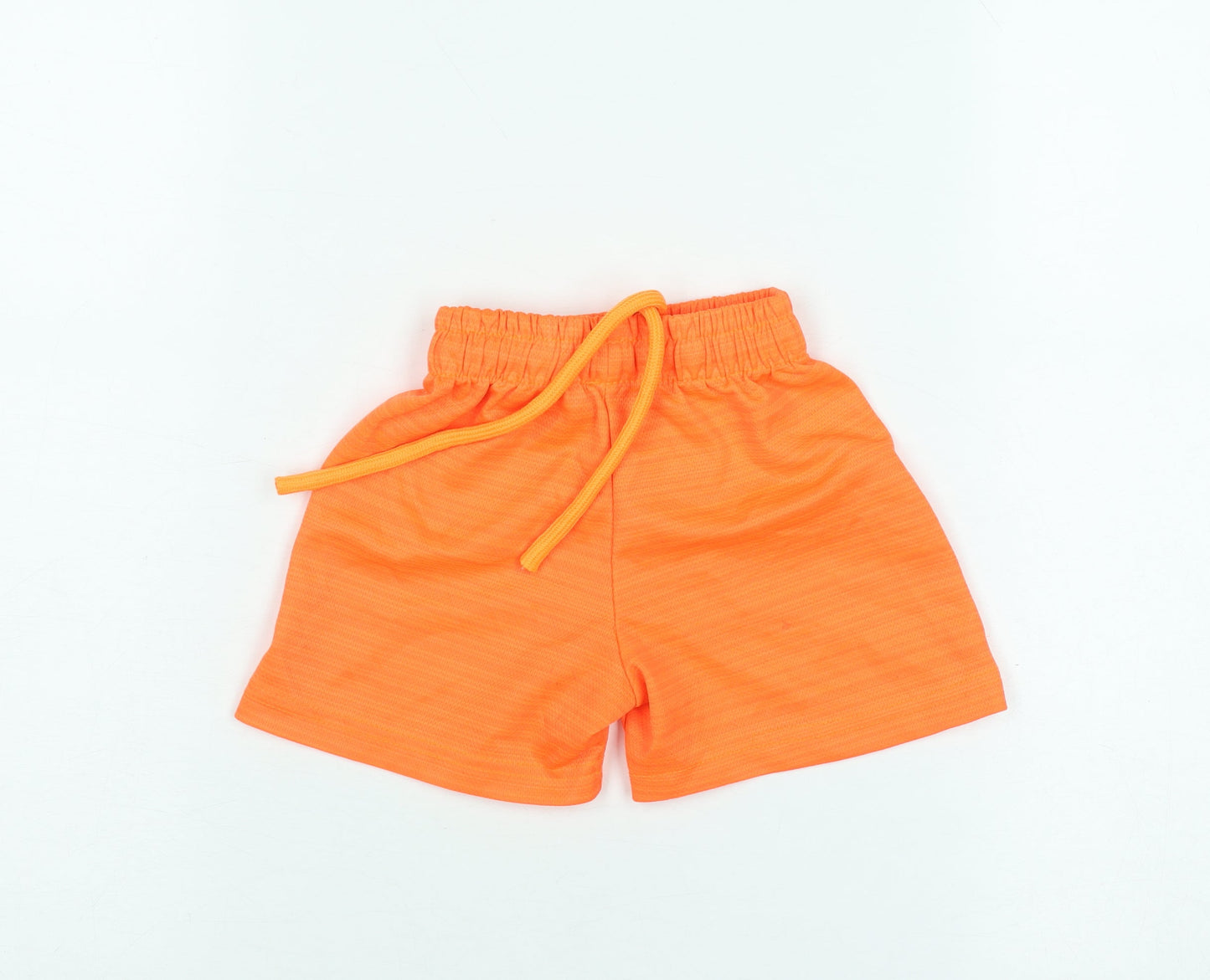 Nike Boys Orange Athletic Shorts Size 4 Years Quick Dry Elastic Waist