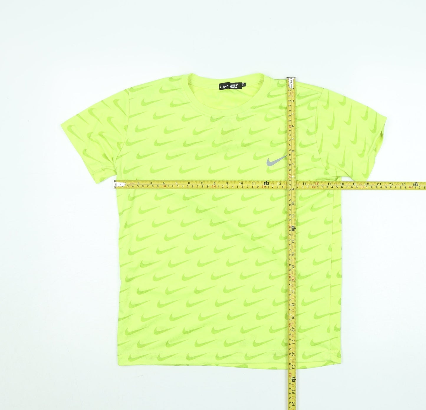 Nike Boys Yellow Dri-Fit Graphic Logo T-Shirt Size 16 Years