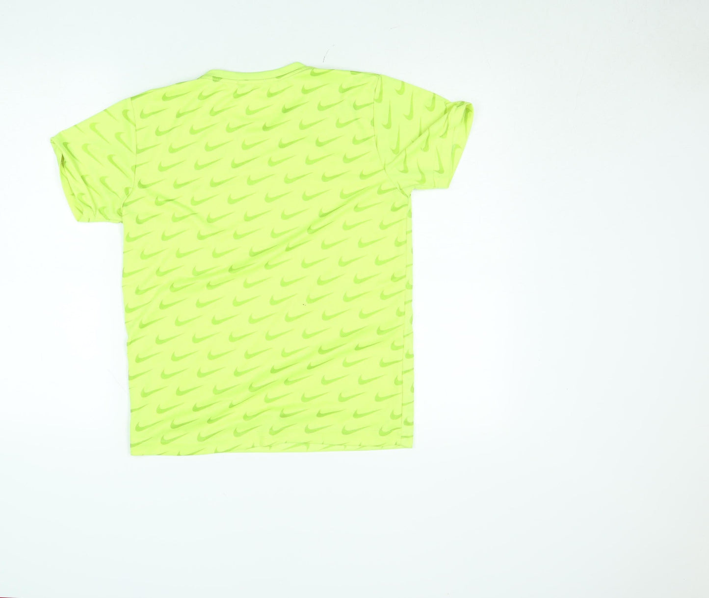 Nike Boys Yellow Dri-Fit Graphic Logo T-Shirt Size 16 Years