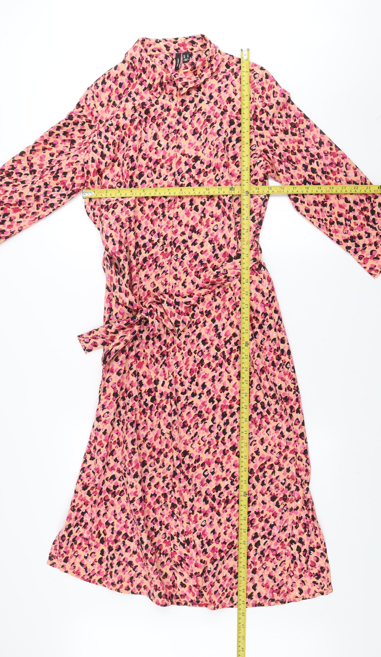 Vero Moda Women’s Multicoloured Leopard Print Midi Wrap Dress M