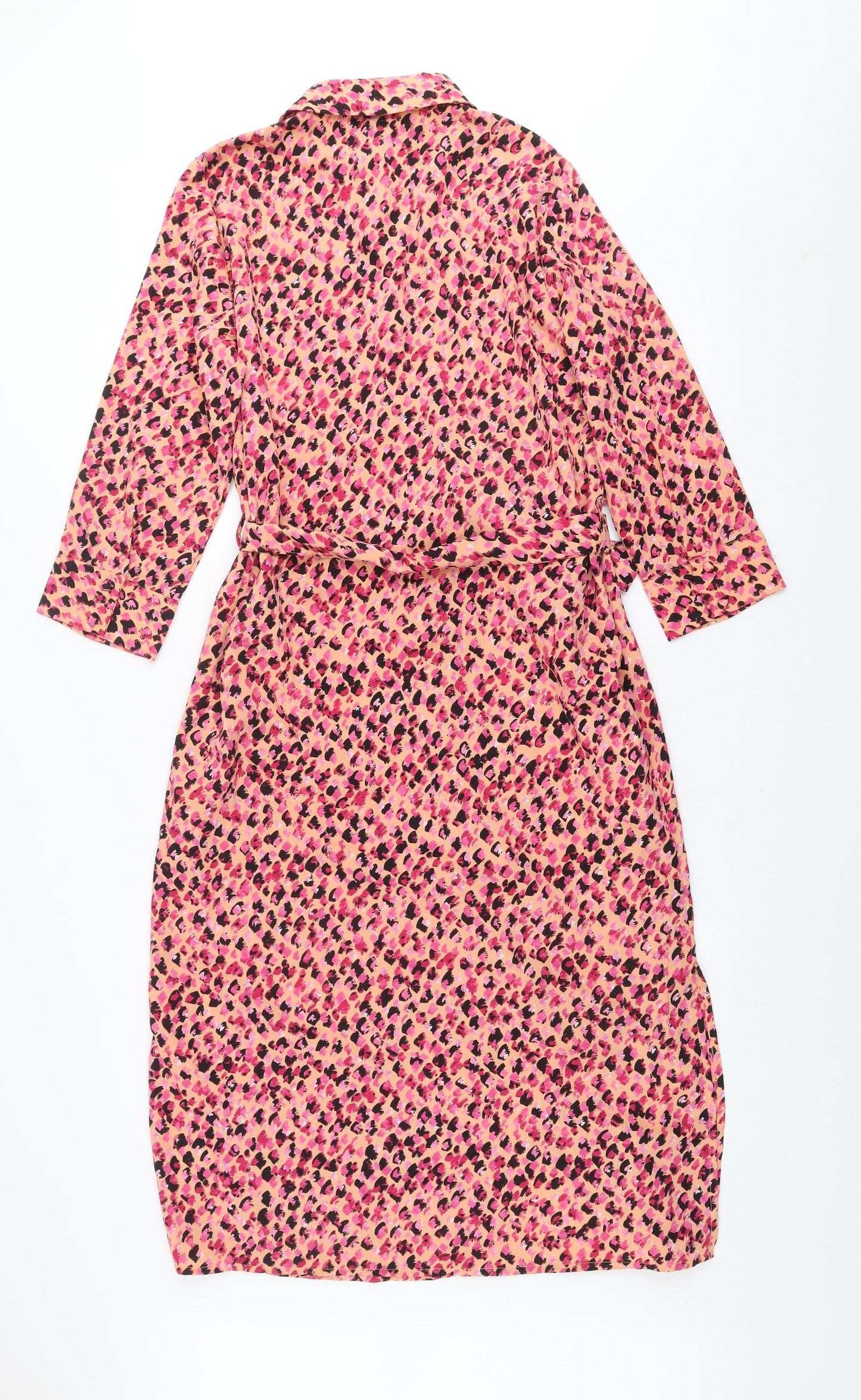 Vero Moda Women’s Multicoloured Leopard Print Midi Wrap Dress M
