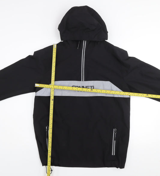 Sonneti Boys Black Hooded Windbreaker Jacket Age 13-14 Years