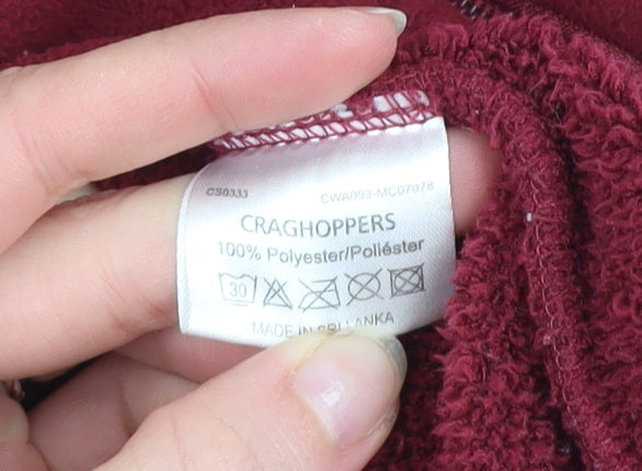 Craghoppers Women’s Red Fleece Full Zip Jacket Size 16